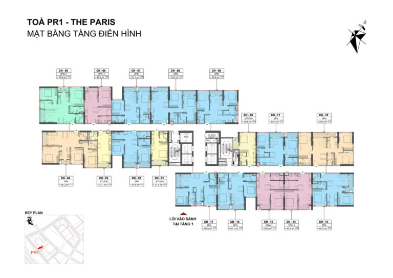 Mặt bằng tòa The Paris 1