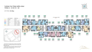 Mặt bằng tòa P3 The Pavilion Vinhomes Ocean Park